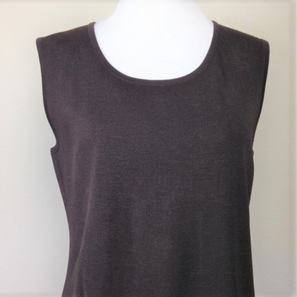 NWT Misook Chocolate Brown Tank Top xs - Picture 2 of 6